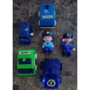 Lot of Vintage Trucks & Policemen Kid's Boy's Toys Play